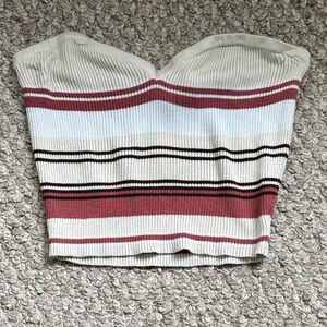 Nude beige Tube crop top In the size Large.